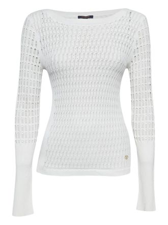 Louis Vuitton Top in maglia traforata - Bianco