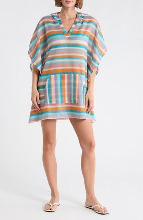 Roxy Salty Soul Beach Poncho in Multi Stripe at Nordstrom Rack, Size X-Small/small
