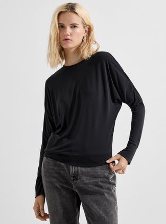 Icone Womens Batwing-sleeve flowy T-shirt
