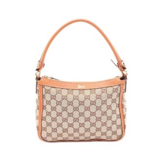 Gucci Pre-owned Shoulder Bags, female, Brown, Size: ONE SIZE Pre-owned GG Canvas Handbag