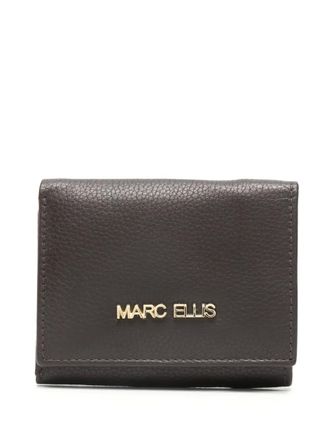 Marc Ellis logo-plaque leather wallet - Brown