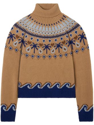 Alanui Sweet Winter Turtleneck Coastal Camel Sweater