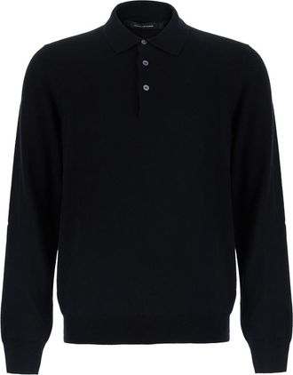 Tagliatore Black Regular Polo Sweater