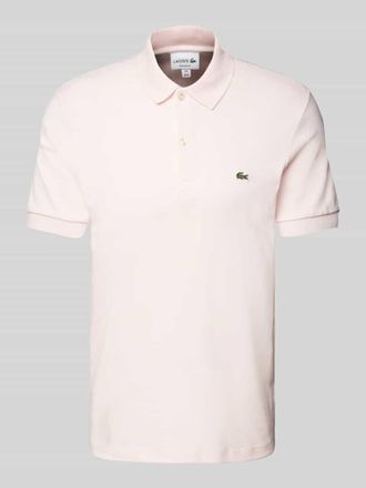 Lacoste Regular Fit Poloshirt mit Label-Detail in Hellrosa, Gr&ouml;&szlig;e XXL