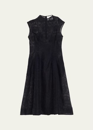 3.1 Phillip Lim Sleeveless Organza Fil Coup&eacute; Midi Dress