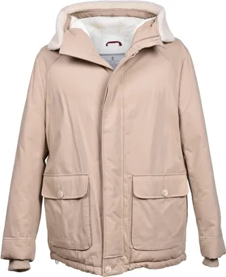 Brunello Cucinelli Beige Cotton Full-Length Mens Jacket