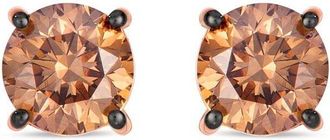 Le Vian Ladies Chocolate Diamonds Earrings set in 14K Strawberry Gold
