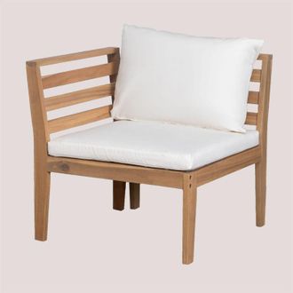 Sklum Sklum - Modulo angolare sinistro per divano componibile da giardino in legno di acacia Filips