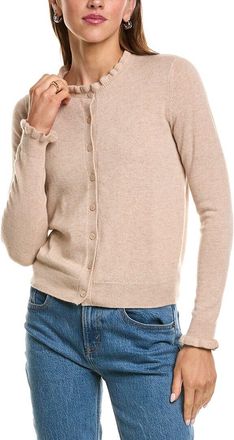 Sofiacashmere Sofiacashmere Ruffle Cashmere-Blend Cardigan