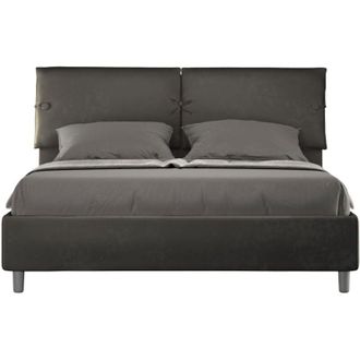 ITYhome Ityhome - Letto contenitore da 160x190 in microfibra grigio Sleeper