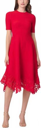 Shoshanna Shailene Midi Dress In Cherry
