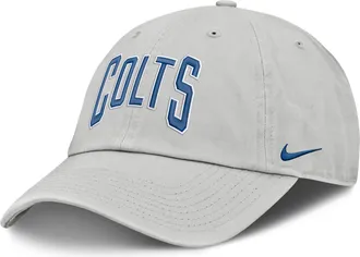 Nike Indianapolis Colts Primetime Club Arched Nike Mens NFL Adjustable Hat in Grey | NF020BB98-BYX