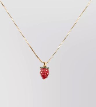 Saint Laurent strawberry pendant necklace