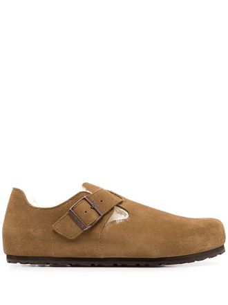Birkenstock Sandali London in shearling - Marrone