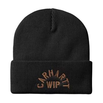 Carhartt Work in Progress Accessoires, unisex, Zwart, ONE Size, Katoen, Arch Script Beanie