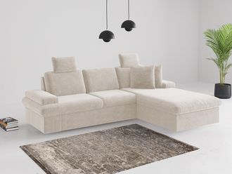 Sit&more Ecksofa »Moreno L-Form, B: 247 cm« mit Armteilverstellung, optional Bettfunktion