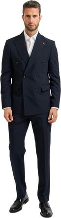 Mulish Kostuums, Heren, Blauw, 2Xl, Monet Double-Breasted Suit