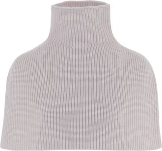 SA SU PHI Pink High-Neck Knitted Cashmere Scarf