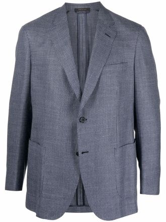 Brioni Blazer met pied-de-poule print - 0000