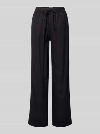 Only Wide Leg Leinenhose mit elastischem Bund Modell GOA in Black, Gr&ouml;&szlig;e XL