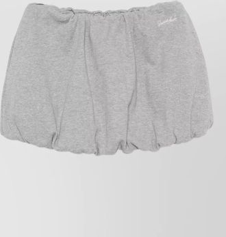 Dunst gathered bubble hem jersey knee-length shorts