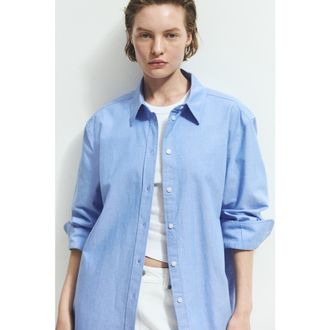 H&M Oxford Shirt in Blue at Nordstrom, Size Xx-Large