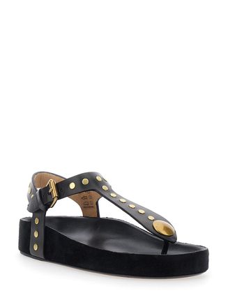 Isabel Marant Womens Sandals Enore Black Leather