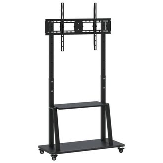 Berkfield Home TV Stand on Wheels 32-90 Inch Screen Max VESA 800x600 mm 100kg in Black