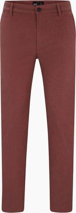 HUGO BOSS Mens Flat Front Solid Patterned Chinos - Red - Size: 36W r