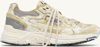 Autry SNEAKERS HYPERWAY SUPER VINTAGE IN SUEDE GIALLO E ARGENTO