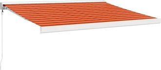 vidaXL Vidaxl - Toldo Retr&aacute;ctil Aluminio Y Tela Naranja Y Marr&oacute;n 3x2,5 M