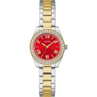 Guess Mini Luna Two-Tone Bracelet Watch, 30mm in 2-Tone at Nordstrom