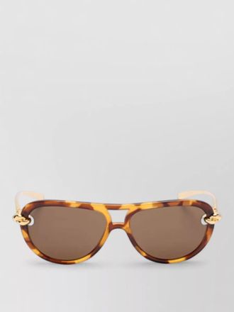 Bottega Veneta metal cutout aviator sunglasses