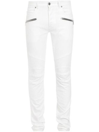 Balmain low-rise slim-cut jeans - men - Elastane/Cotton - 36 - White