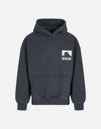 Rhude Mens Moonlight Hoodie Black - Size: 40