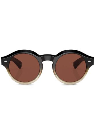 Oliver Peoples Occhiali da sole Cassavet tondi - Nero