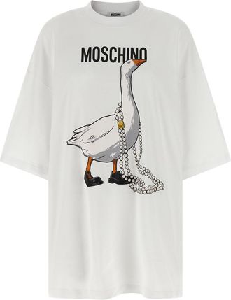 Moschino White Goose Mini Dress