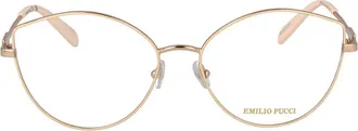 Emilio Pucci PU-1066376 Cat Eye Metal Eyeglasses - Beige