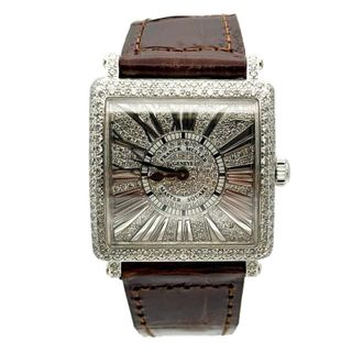 Franck Muller Master Square Relief Quartz Diamond Ladies Watch 6002 L QZ R D CD-BRWN
