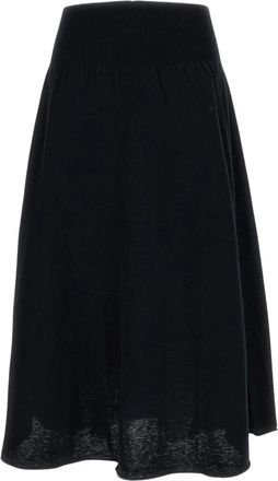 Extreme Cashmere N&deg;470 Seduce Midi Rok - Dames - Midirokken - Zwart - ONE Size - Wol - Rokken