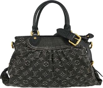 Louis Vuitton Neo Cabby Monogram Denim Black Denim_Jeans Handbag (Pre-Owned)