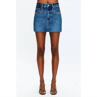 Pistola Denim Skye Grommet Skirt In Artemis