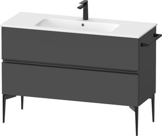 Duravit Sivida Mueble Bajo Lavabo, 2 Cajones, Tirador Negro - Duravit