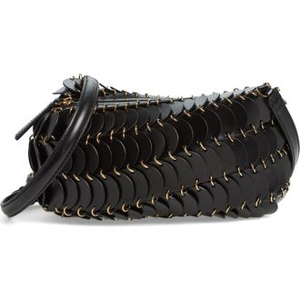 Paco Rabanne Sac Leather Shoulder Bag in Black at Nordstrom