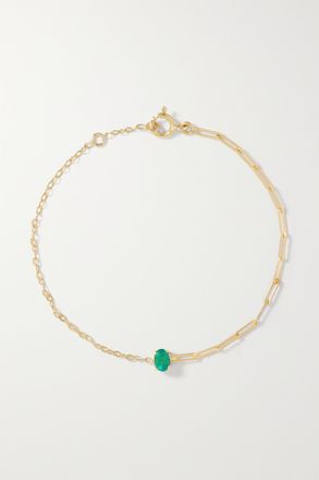 Yvonne L&eacute;on Bracciale In Oro 18 Carati Con Smeraldo - Verde