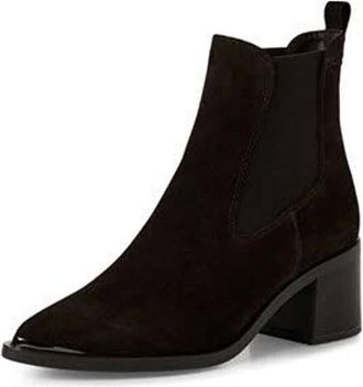Tamaris Schoenen, Dames, Bruin, 40 EU, Leer, Leren Chelsea Boot