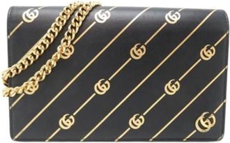 Gucci Pre-owned Vintage Schoudertas - Dames - Vintage Schoudertas - Zwart - ONE Size - Leer - Vintage