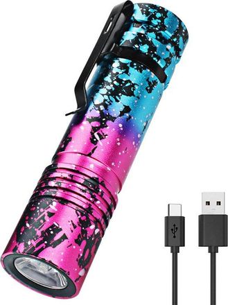 No Brand Linterna Led - 5 Modos - 800 L&uacute;menes - Linterna T&aacute;ctica Edc - 100 Metros - 1200 Ma - Linterna Resistente Al Agua