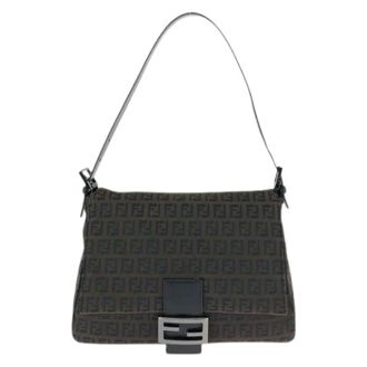 Fendi Pre-owned Shoulder Bags, female, Brown, Size: ONE SIZE Pre-owned Mamma Baguette Nylon 2way Shoulder Bag