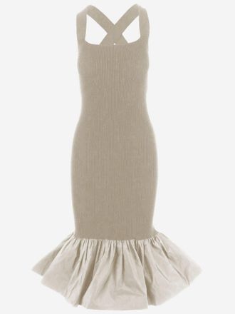 Patou Lange Patou-jurk van stretchkatoenmix